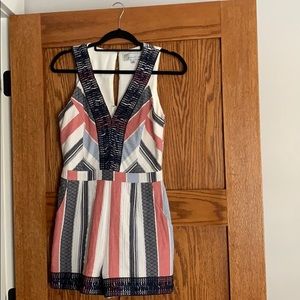 Colorful striped romper